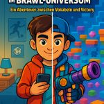 Peter im Brawl-Universum Buchcover: Junge mit Smartphone und Laserwaffe, Abenteuer zwischen Vokabeln und Victory von Patri…